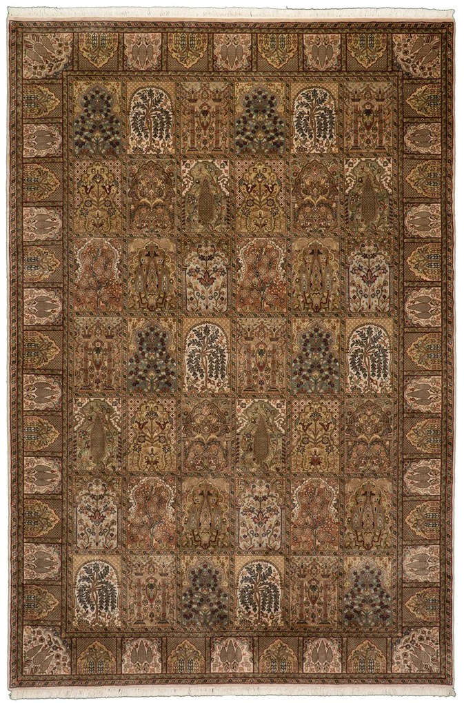 Ghom Tappeto orientale 210 x 300 Beige (Indian) Annodato A Mano