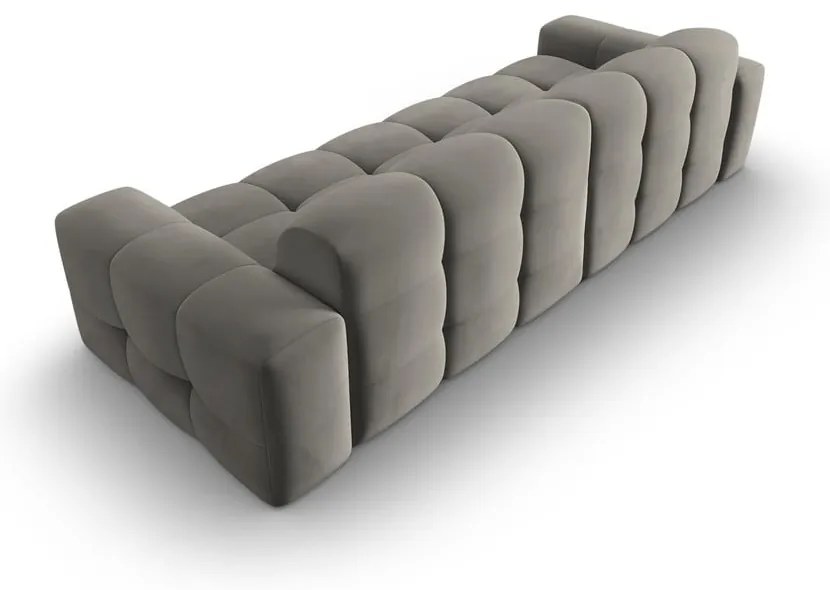Divano in velluto grigio 255 cm Kendal - Micadoni Home