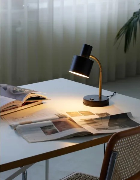 Halo Design 746927 - Lampada da tavolo VOGUE 1xE27/40W/230V nero/ottone