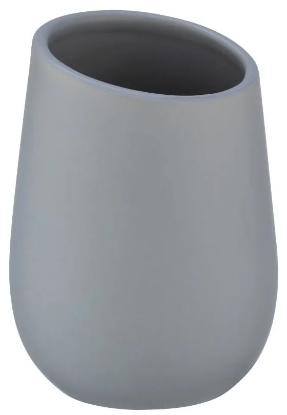 Tazza in ceramica grigia per spazzolini da denti Badi - Wenko
