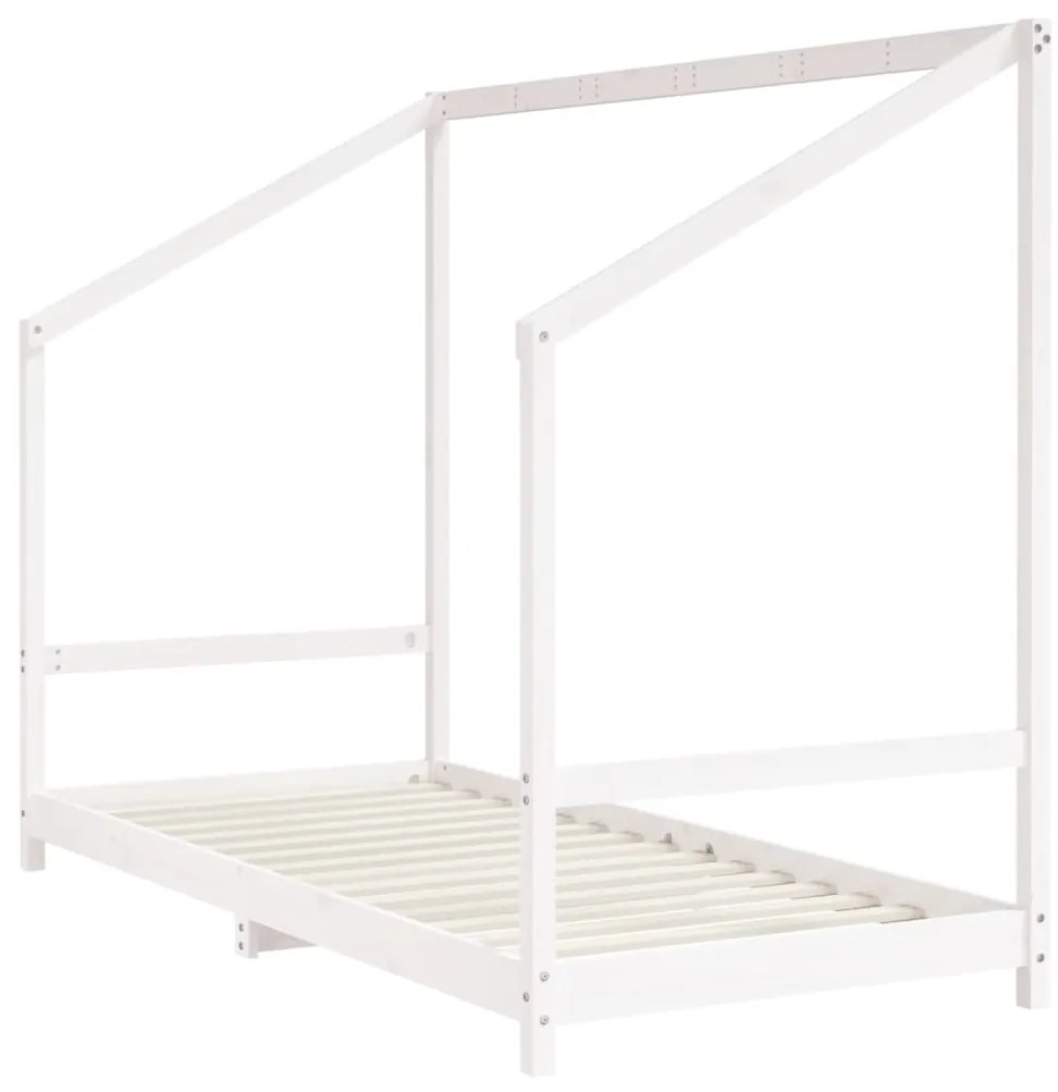 Giroletto per bambini bianco 2x(90x190)cm legno massello pino