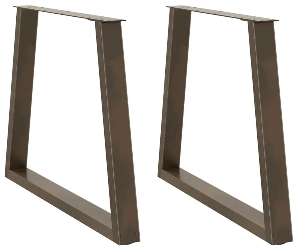 Gambe Per Tavolo Pranzo A V 2pz Naturale 70x(72-73,3)cm Acciaio /