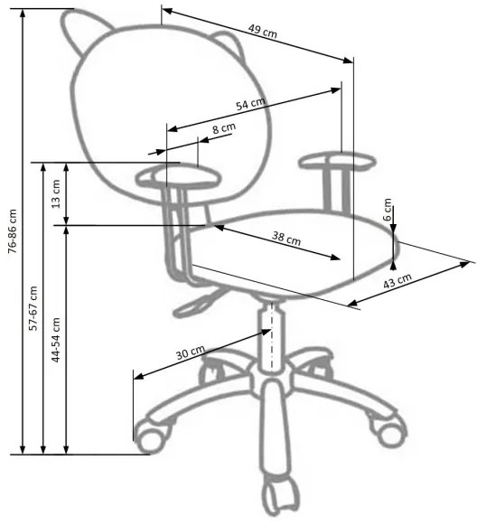 Sedia da ufficio CAT rosa