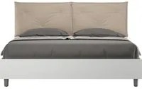 Letto Matrimoniale 160x190 cm con Rete e Contenitore Appia Egos Tortora