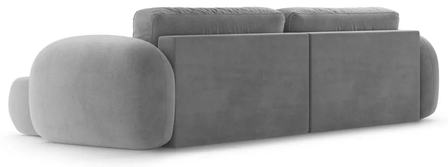 Divano angolare grigio scuro allungabile/con contenitore con rivestimento in velluto Tonale – Cosmopolitan Design