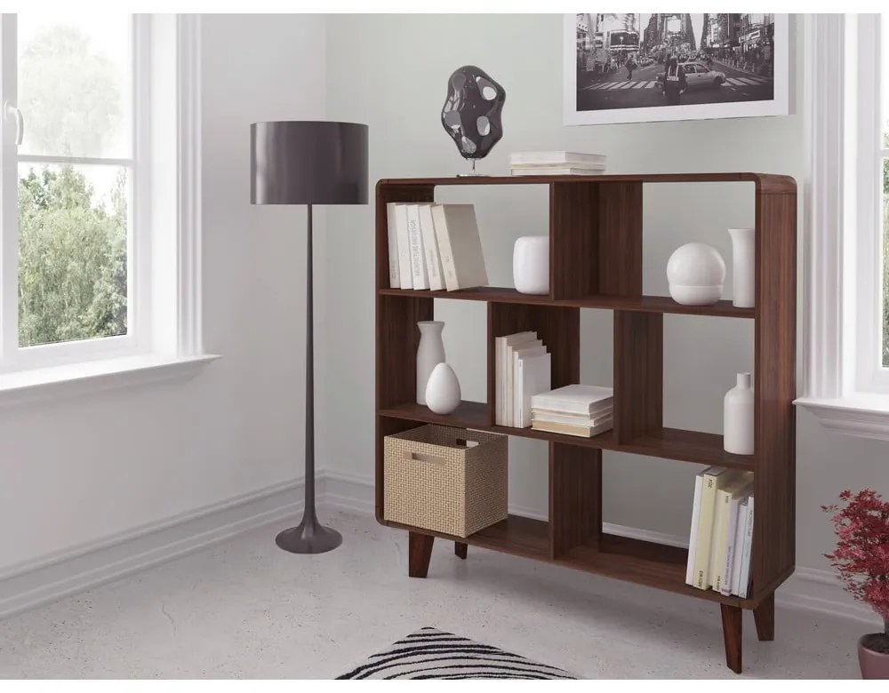 Libreria in noce 122x126 cm Cassie - Støraa