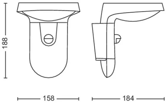 Philips TYLA LED 9W 230V 4000K IP44 lampada da parete esterna con sensore