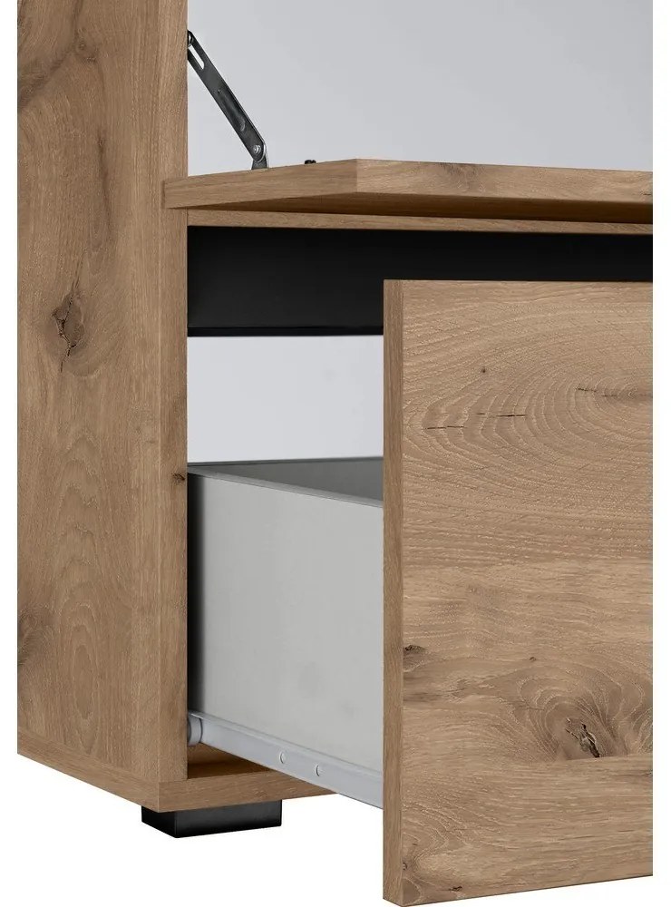 Mobile effetto rovere per lavabo da parete 60x55 cm Wisla - Støraa