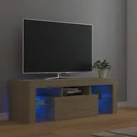 Mobile Porta TV con Luci LED Rovere Sonoma 120x35x40 cm 804349