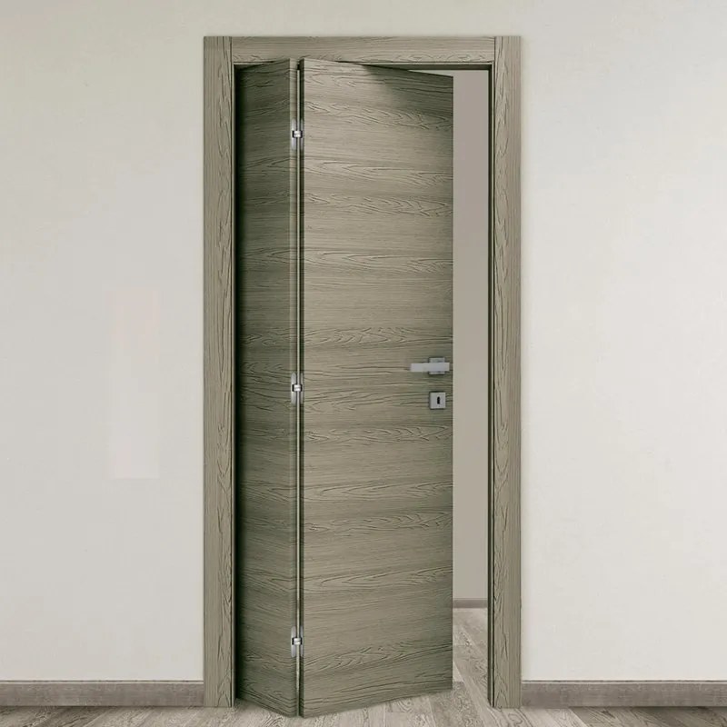 Porta pieghevole a libro asimmetrica Almond avena L 70 x H 210 cm sinistra