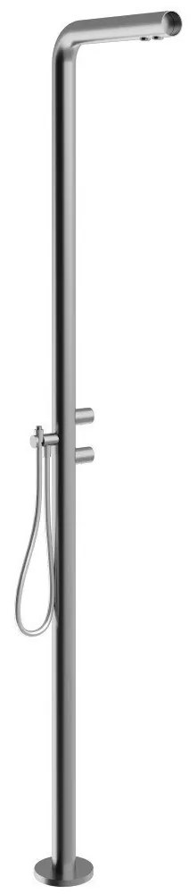 Treemme Watertube RWIT4A62IS01 miscelatore doccia da esterno piscina a pavimento senza parte incasso inox satinato