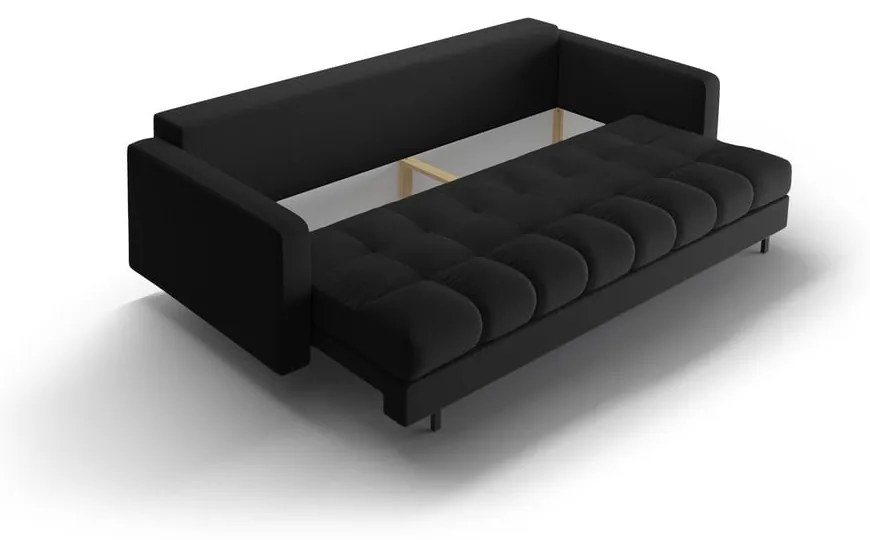 Divano nero allungabile/con contenitore 222 cm Bali – Cosmopolitan Design