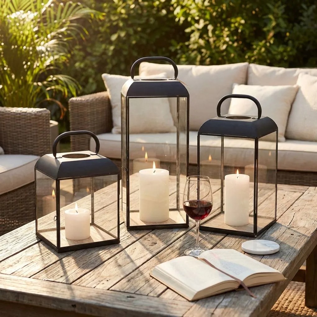 ANASTASIE - lanterna in vetro e acciaio