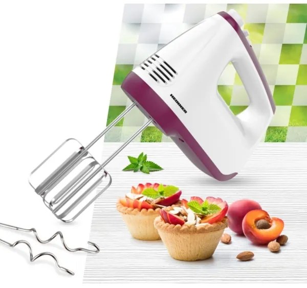 Heinner HM-400BG - Sbattitore a mano 400 W/230 V bianco/viola