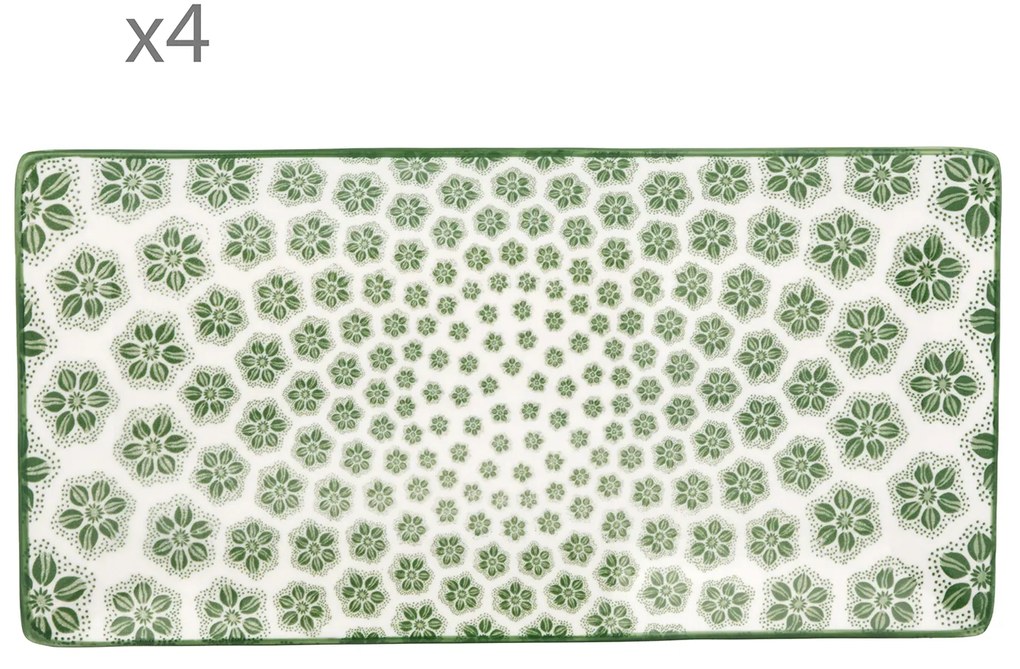 Set 4 ciotole puntini blu porcellana Hanami