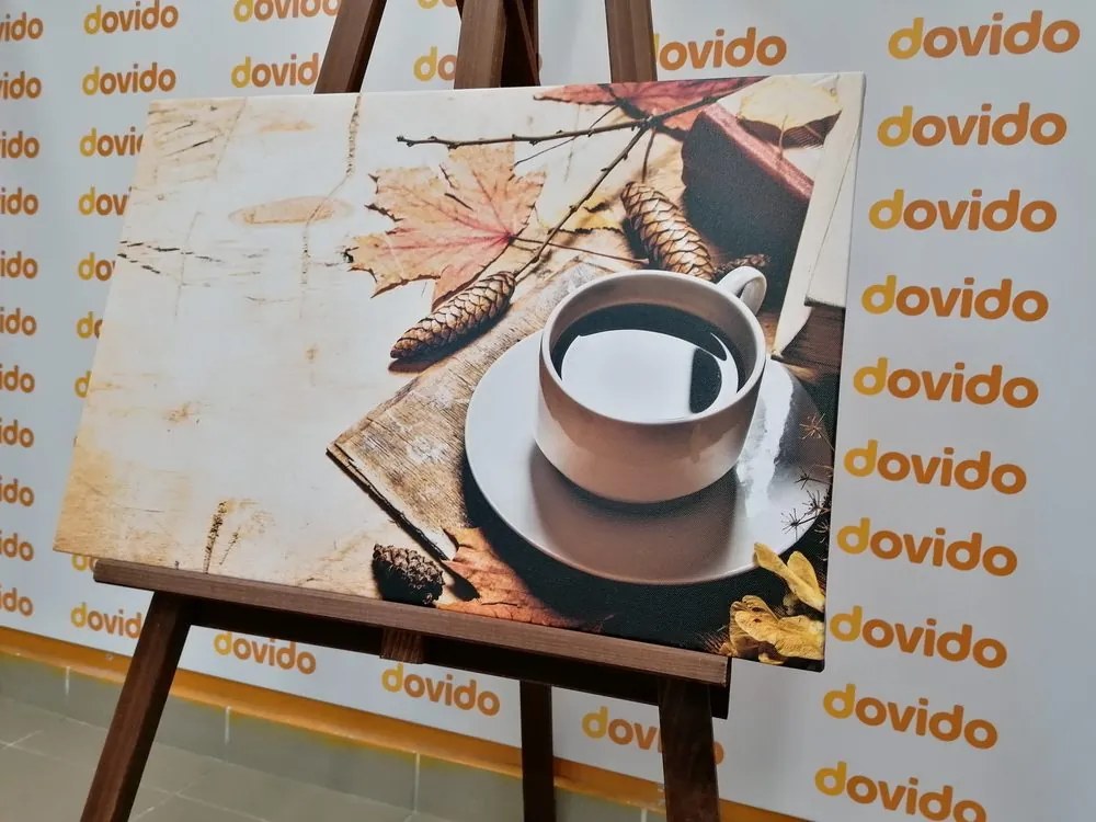 Quadro su tela – Tazza di caffè autunnale