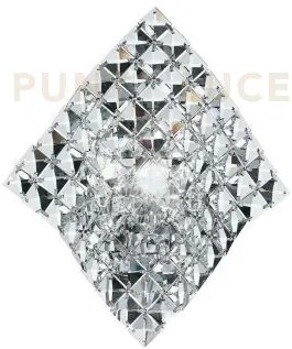 Applique a parete rumba trasparente 1 luce attacco g9 25x14x29cm in...