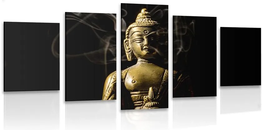 Quadri 5 pezzi – Statua del Buddha