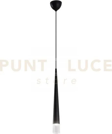 Lampadario a sospensione lancelot nera 1 luce attacco gu10  6x181cm...