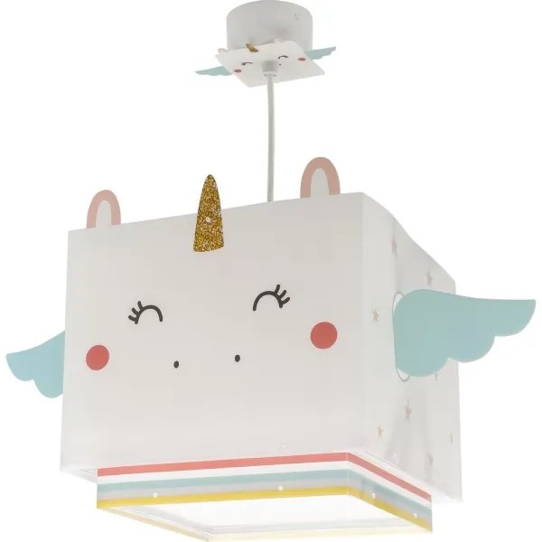 Dalber 64592 - Lampadario per bambini LITTLE UNICORN 1xE27/15W/230V
