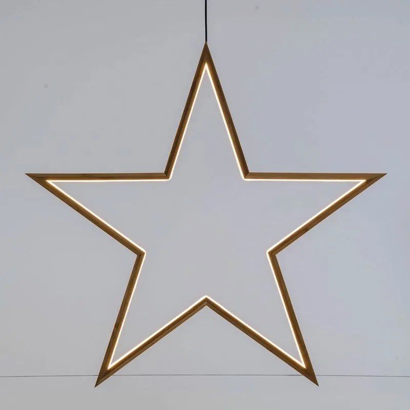 Figura natalizia illuminata 100 lampadine bianco caldo H 71 cm
