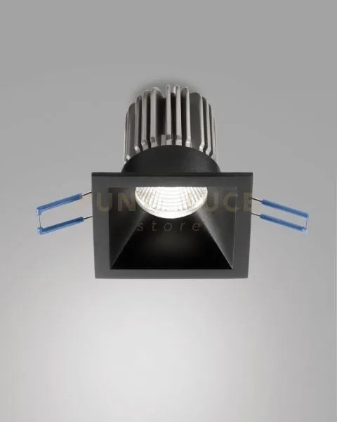 Toodle faretto incasso quadrato 4000k 1270lm 11w nero dimmerabile