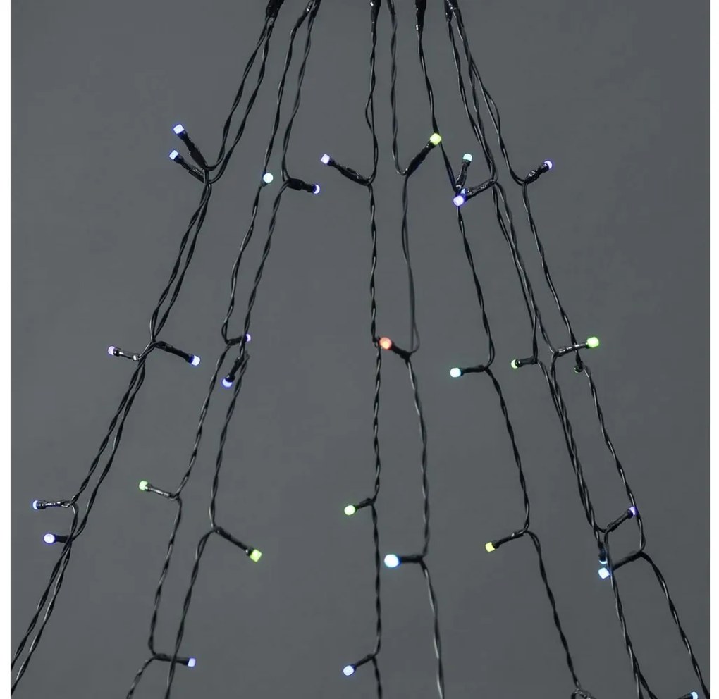 Nedis WIFILXT01C180 - Tenda natalizia LED RGB 240xLED/11 funzioni 8m IP65 Wi-Fi Tuya