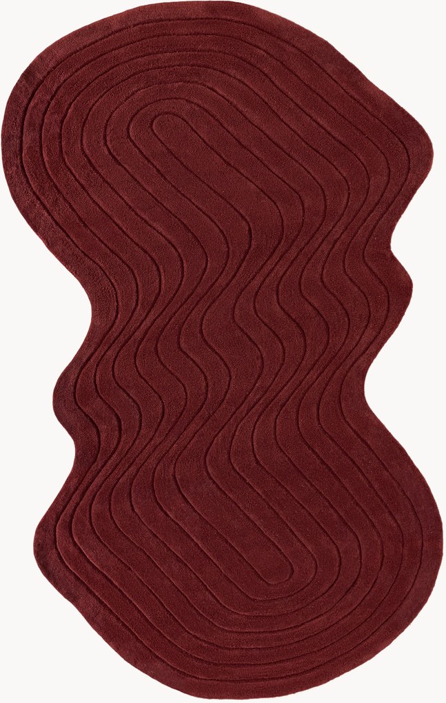 Tappeto in lana fatto a mano dalla forma particolare Aliza