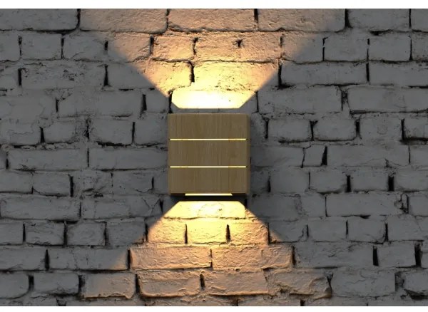 Immax 08522L - Lampada da parete per esterni LUXLINE LED/6W/230V 3000K IP54 rovere