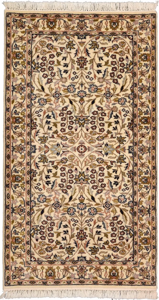 Tabriz Tappeto 140x80 Beige (Indian) Annodato A Mano