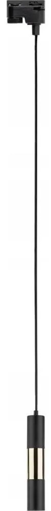 Lampadario su filo per sistema a binario TRACER 1xGU10/10W/230V nero/oro