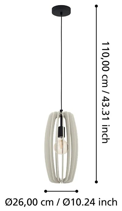 Lampadario Industrial Bajazzara 1 Luce Acciaio Nero Diffusore Grigio