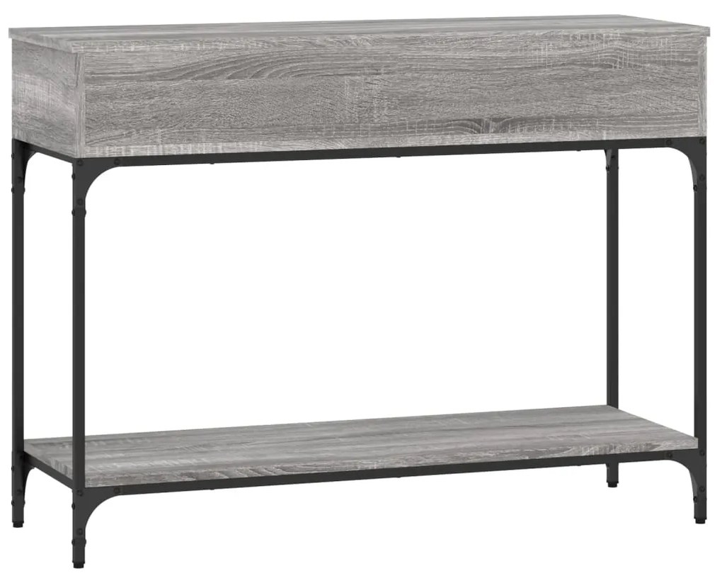 Tavolino Consolle Grigio Sonoma 100x34,5x75cm Legno Multistrato