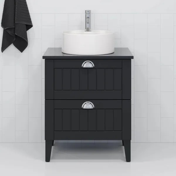 BATH DELUXE 06-038-09-11-00 - Lavabo da appoggio VIKEDAL Ø 38 cm ceramica/bianco