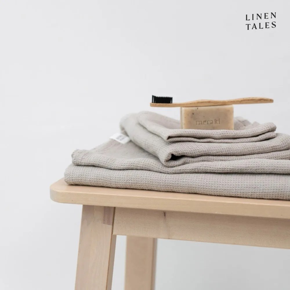 Asciugamano in lino waffle di colore naturale 45x65 cm Natural Fine Waffle - Linen Tales