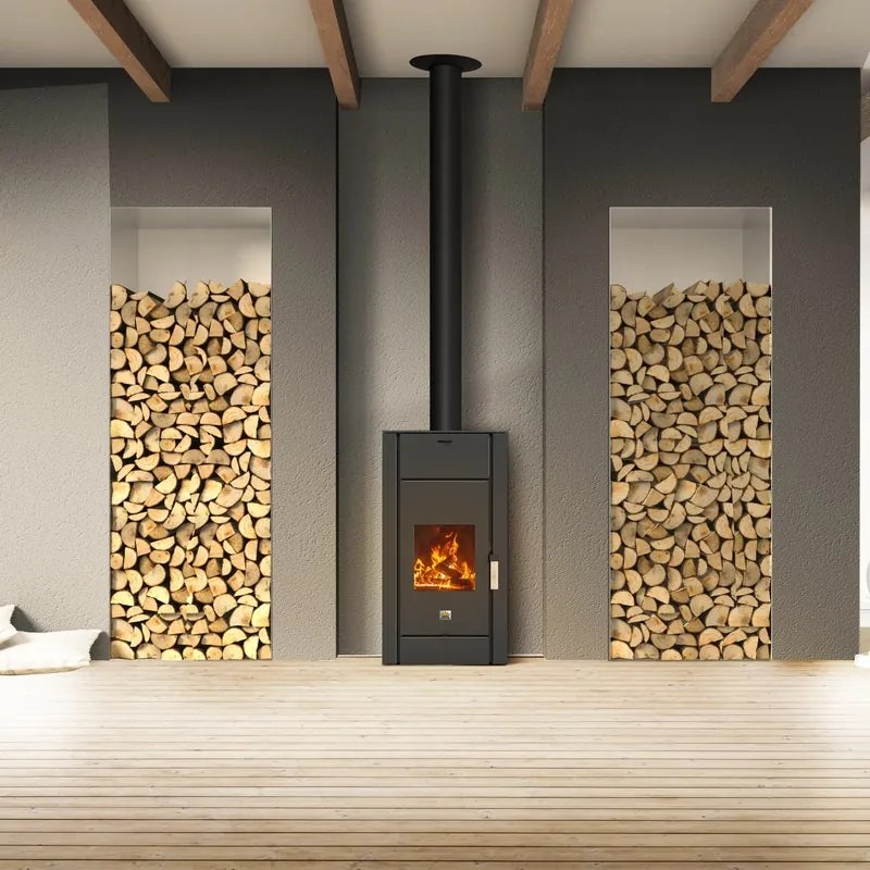 Stufa a legna SVEVA-VENT 10.9 kW nero