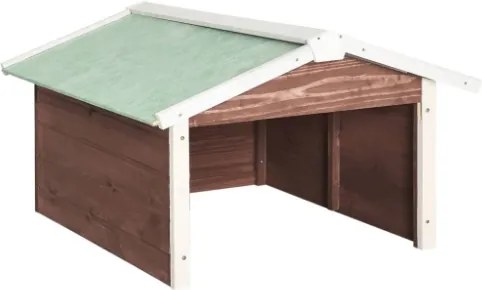 Casetta per Tosaerba Robotizzato 72x87x50 cm Mocca Bianca Abete