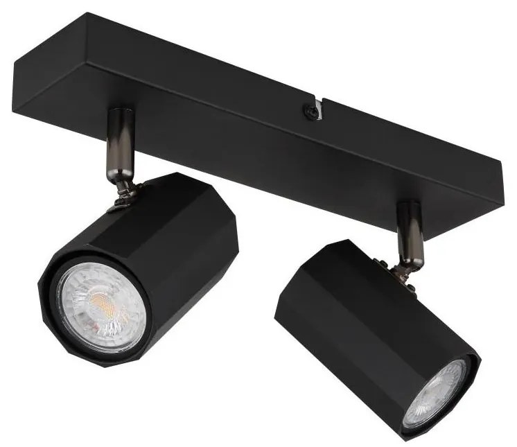 Globo 57918-2B - Faretto JAMES 2xGU10/25W/230V nero