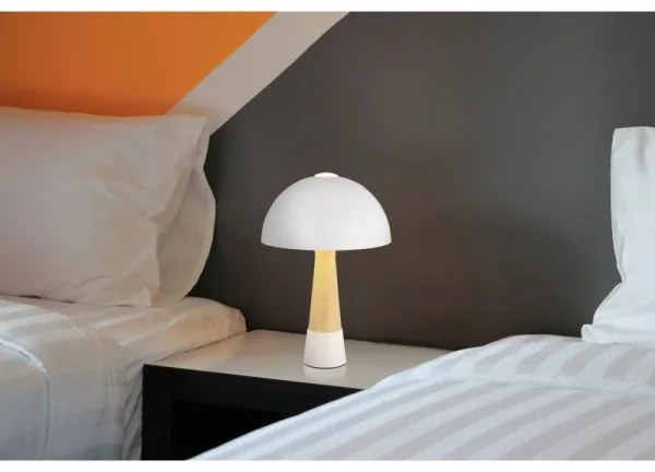 Globo 51570122 - Lampada da tavolo PAULIN 1xE27ILLU/40W/230V bianca