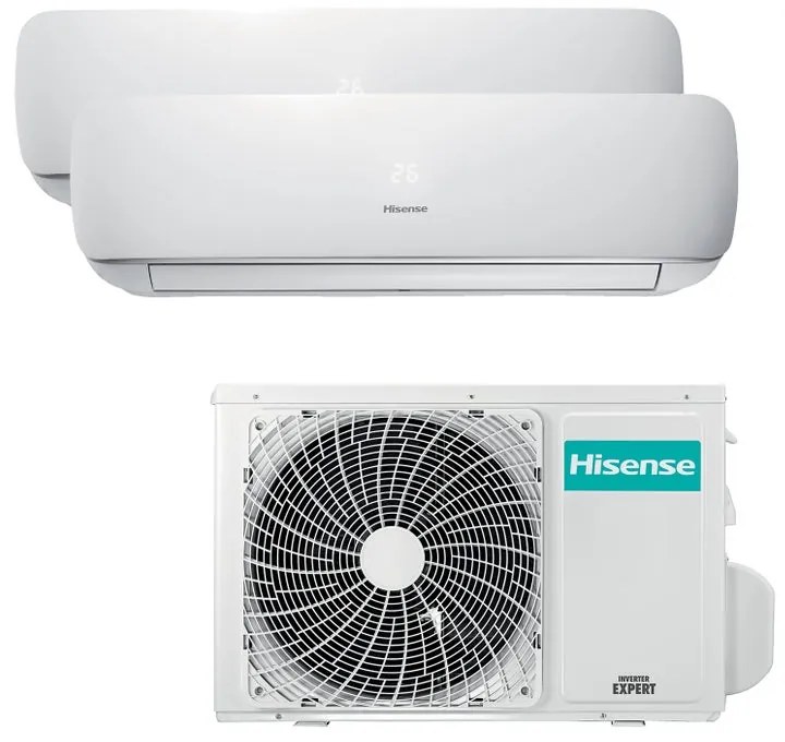 Condizionatore a muro multisplit HISENSE Mini Apple Pie 9 + 12 BTU classe A++