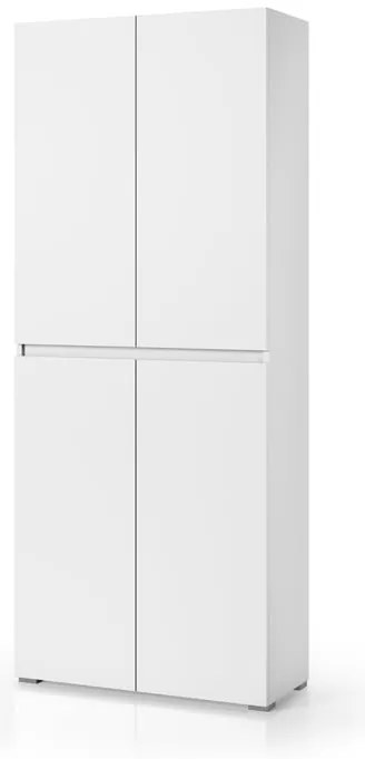Mobile lavanderia Laundry 4 ante in truciolare bianco P 37 x L 80 x H 195 cm