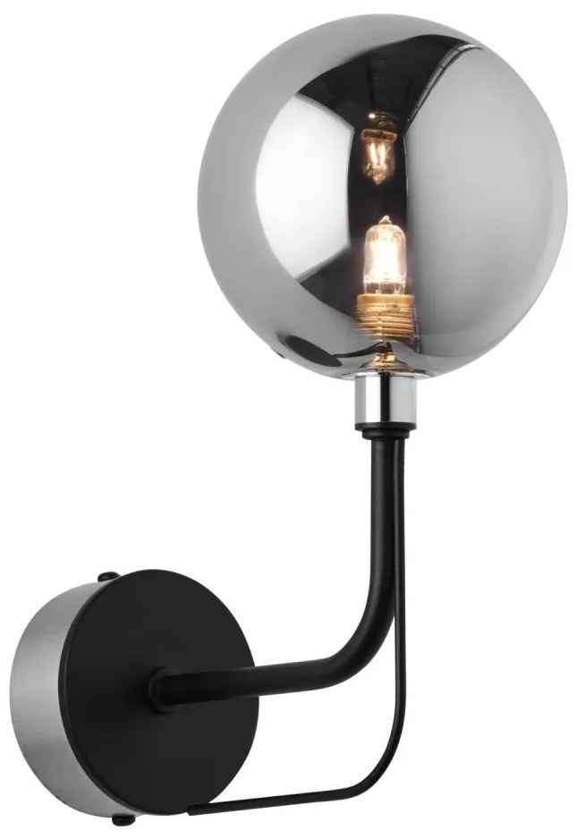 Jupiter 1889 - Lampada da parete ERIS 1xG9/14W/230V cromo opaco/nero/grigio fumé