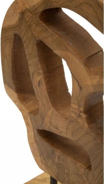 Scultura Lubang In Teak Riciclato Cm 18X10X27 (Pezzi Unici - Non Rip. In Serie)