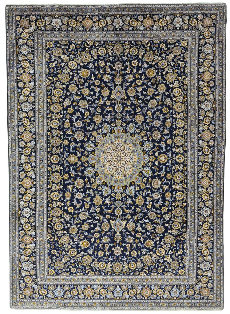Kashan Tappeto persiano 300 x 420 Blu (Iran) Annodato A Mano