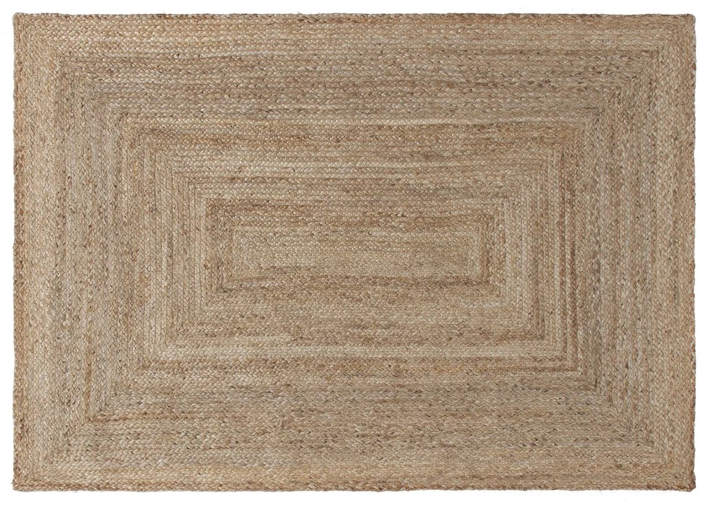 Tappeto beige in juta 200x80 cm Frame