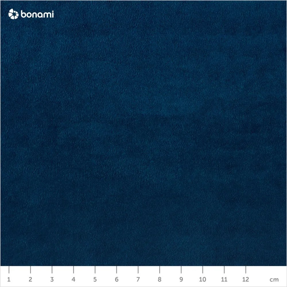 Letto matrimoniale imbottito in blu scuro in velluto con contenitore con rete inclusa 160x200 cm Brody – Mazzini Beds