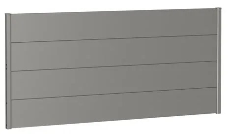 Frangivista in acciaio metallizzato grigio BIOHORT L 194 x H 91 cm, spessore 44 mm