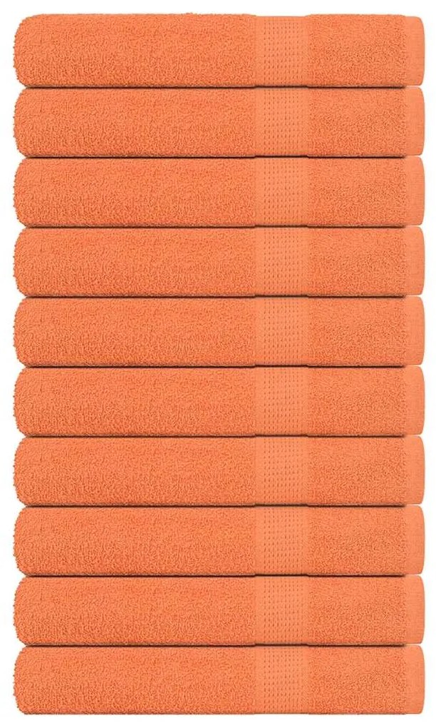 Asciugamani Sauna 10pz Arancioni 80x200cm 360g/m² 100% Cotone /