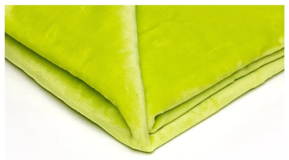 Coperta in micropush verde chiaro, 150 x 200 cm - My House