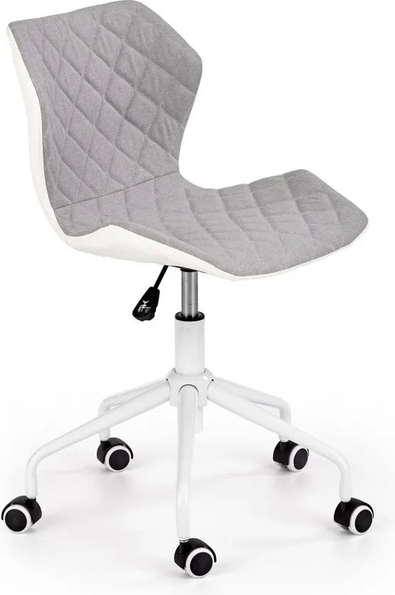 Sedia da ufficio per bambini Matrix III in bianco grigio
